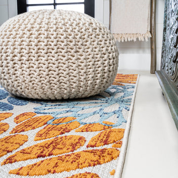 Crisantemo Floral High-low Indoor/outdoor Area Rug